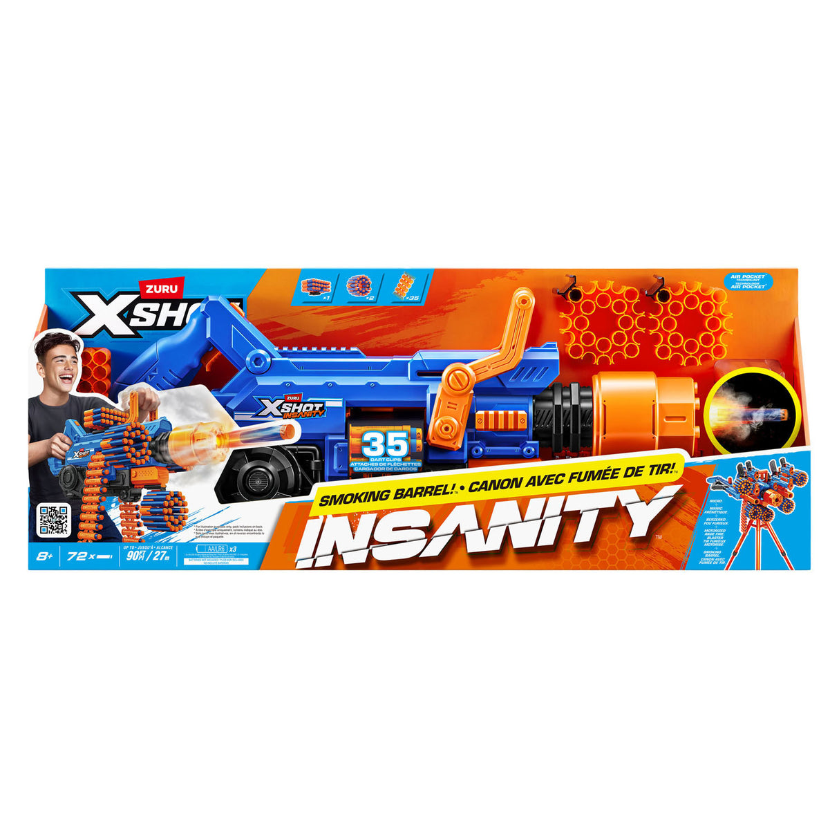 Xshot zuru x-shot sindssyge rygning barll - 72 dartpile
