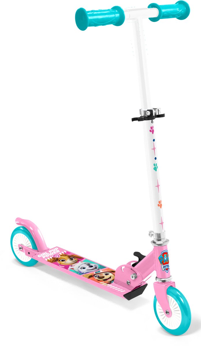 Stempel foldbar scooter - paw patrulje - pink