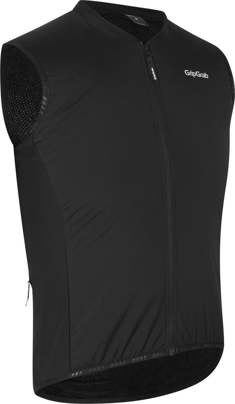 Gripgrab - pacr midlayer bodywarmer vinter cykelvest thermo fleece cykelvest vindtæt cykelvest - sort - herre - str. xxl