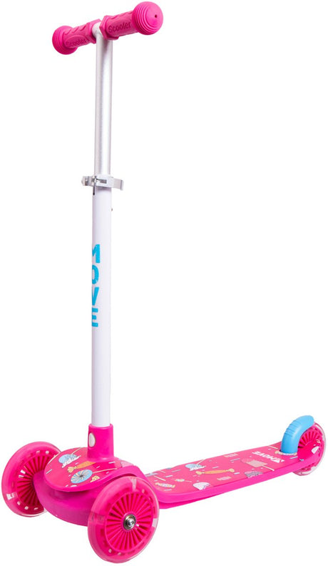 Move skates trehjuls scooter - move tri scoot candy - justerbar styrhøjde - lysende hjul - slik print - fra 3 år