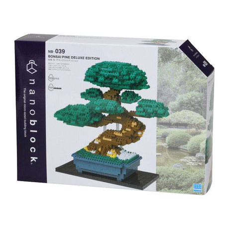 Bandai - nanoblok - bonsai deluxe - murstensfigur - 1130 mursten bonsai byggesæt - pixel blomst bonsai figur byggesæt - mini mursten plante - nbc039