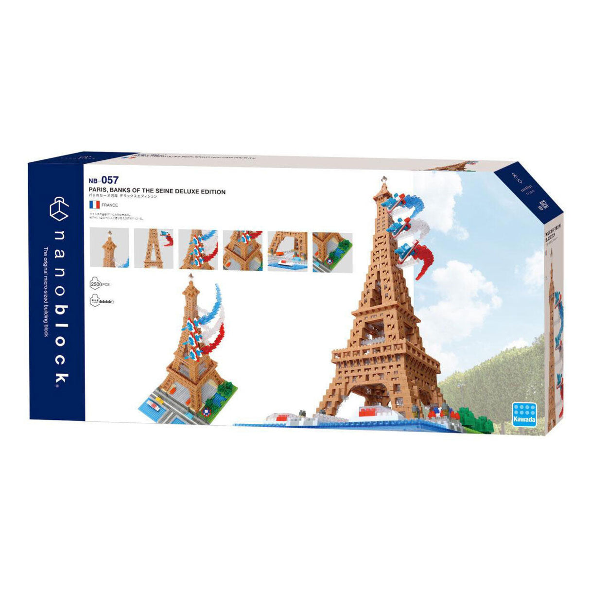 Bandai - nanoblok - eiffeltårnet deluxe - murstensminifigur 2500 styk - byggesæt monteringsmodel monumenter paris - byggesæt legetøj til børn 12 år og + teenager voksne - nbc057