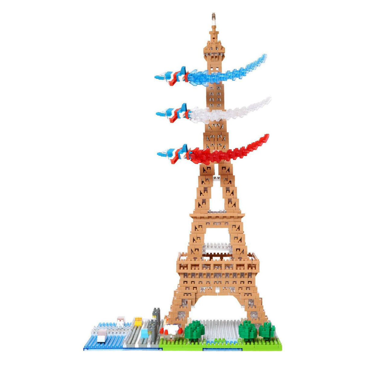 Bandai - nanoblok - eiffeltårnet deluxe - murstensminifigur 2500 styk - byggesæt monteringsmodel monumenter paris - byggesæt legetøj til børn 12 år og + teenager voksne - nbc057