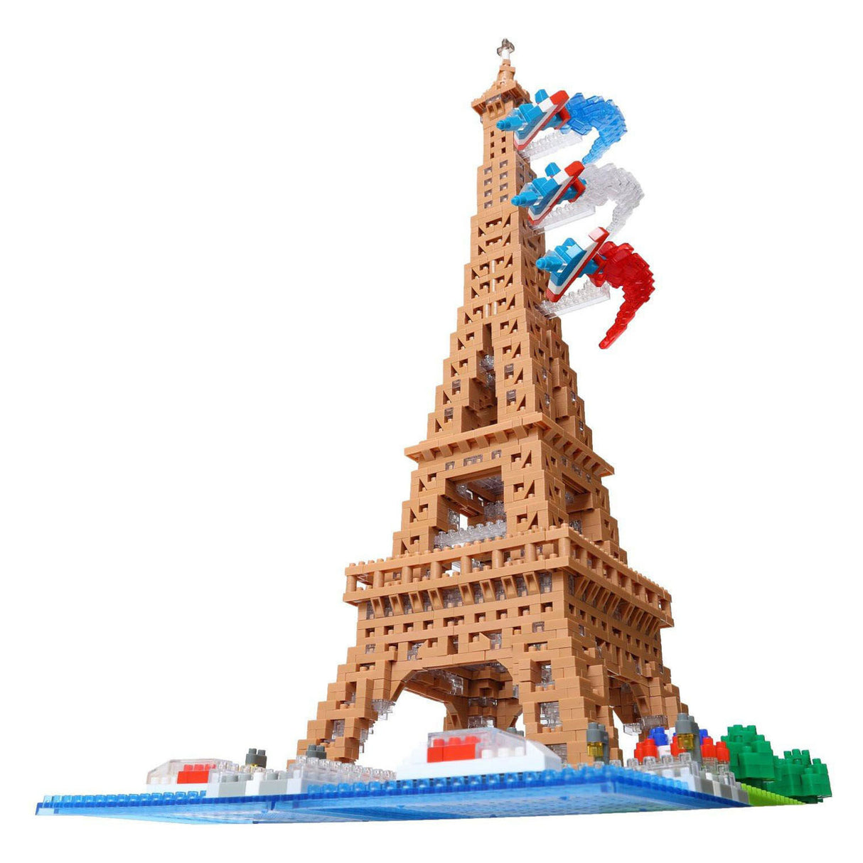 Bandai - nanoblok - eiffeltårnet deluxe - murstensminifigur 2500 styk - byggesæt monteringsmodel monumenter paris - byggesæt legetøj til børn 12 år og + teenager voksne - nbc057