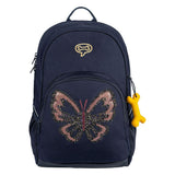 Sten og knogler glitter butterfly navy aspen 3.0 rygsæk