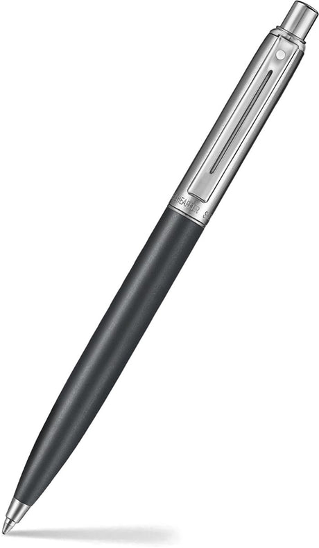 Sheaffer kuglepen - sentinel 331 - matsort og poleret krom med krompoleret finish - sf-e233151