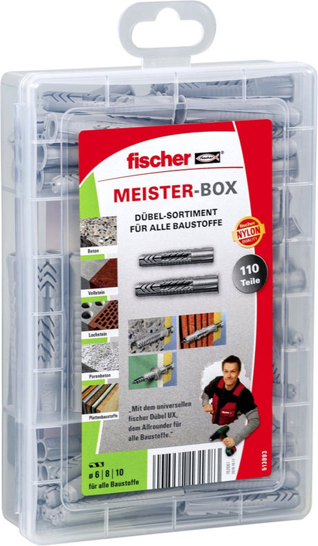 Fischer meister-box ux ux r stik sortiment 513893 110 dele
