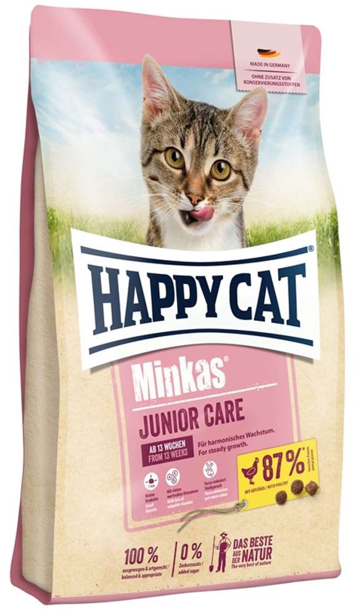 Happy cat minkas junior care fjerkræ - 10 kg