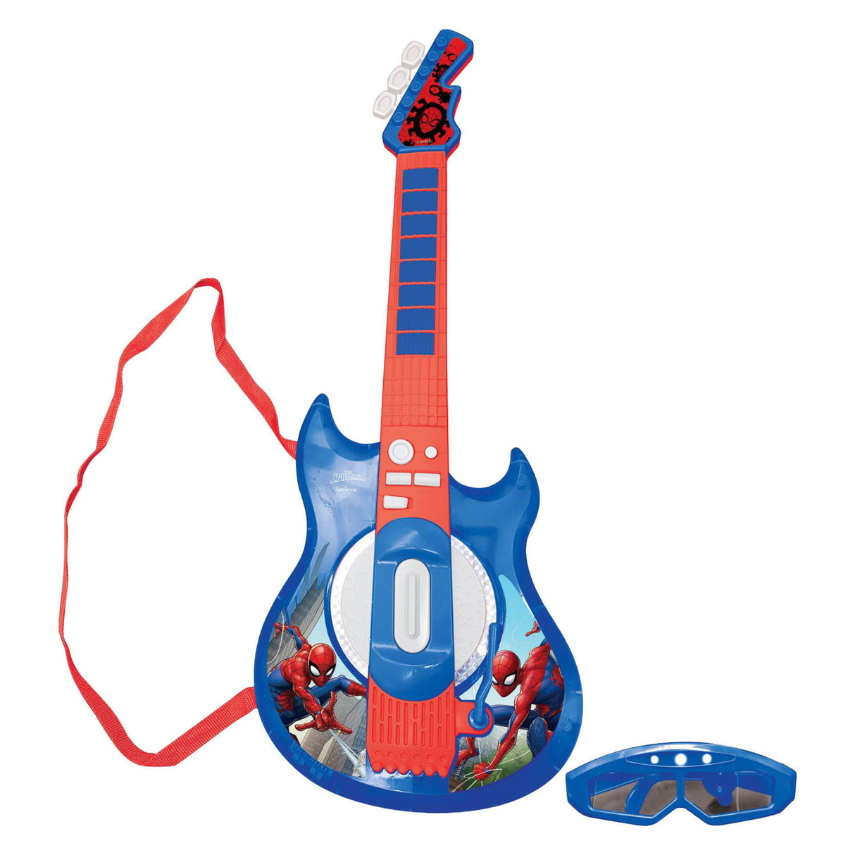 Lexibook spider-man elektronisk lysguitar med mikrofon i brilleform