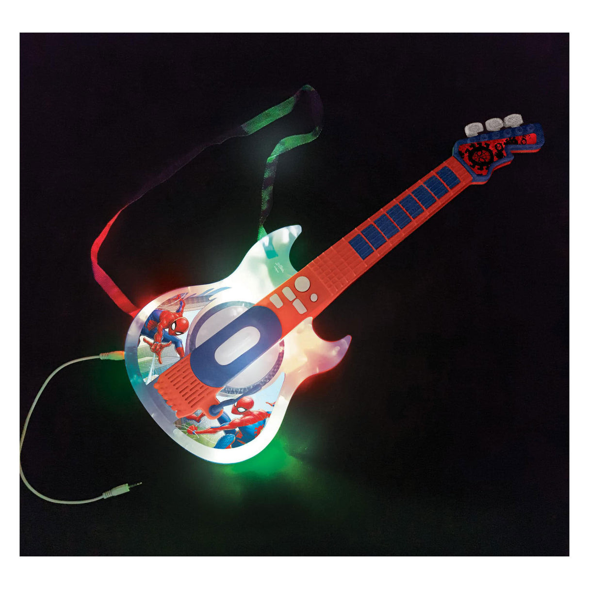 Lexibook spider-man elektronisk lysguitar med mikrofon i brilleform