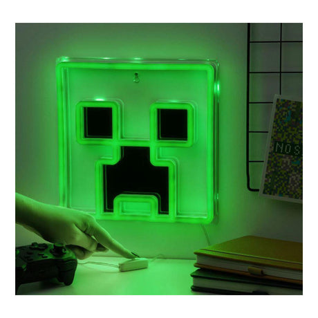Minecraft creeper led neon wandlamp