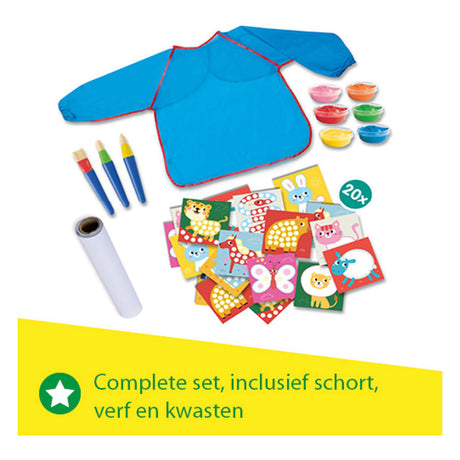 Ses creative - min første fingermaleri-kreation - mega håndværkssæt til børn fra 1 år - inklusive maling og farvekort - perfekt til små kunstnere