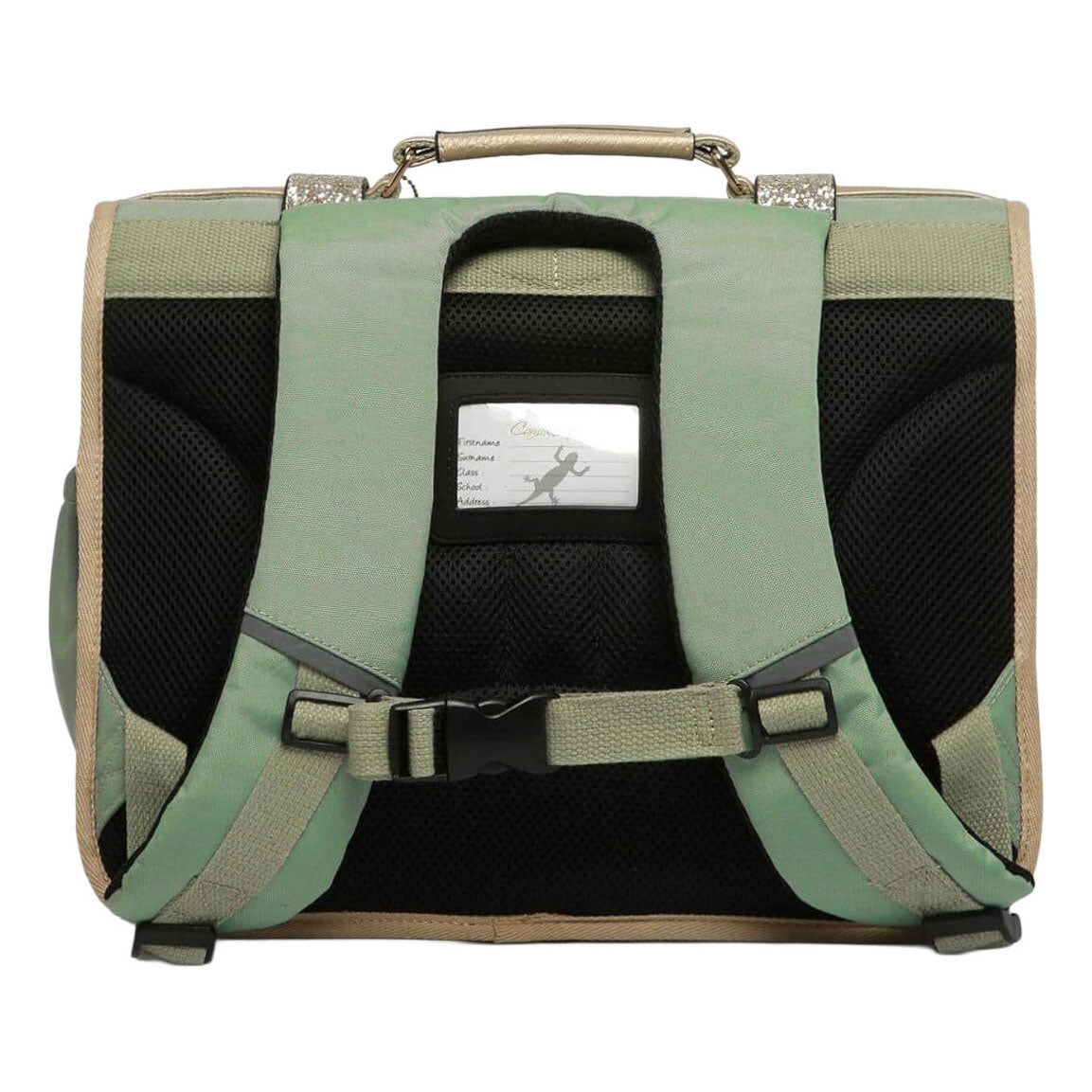 Caméléon skoletaske glossy grøn - 38 cm