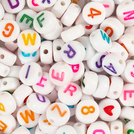 Creativ virksomhed https: www.cchobby.nl letterbeads-size-7-mm-holesize-1-2-mm-approx-200-piece-white-25-gr-1-box-699070
