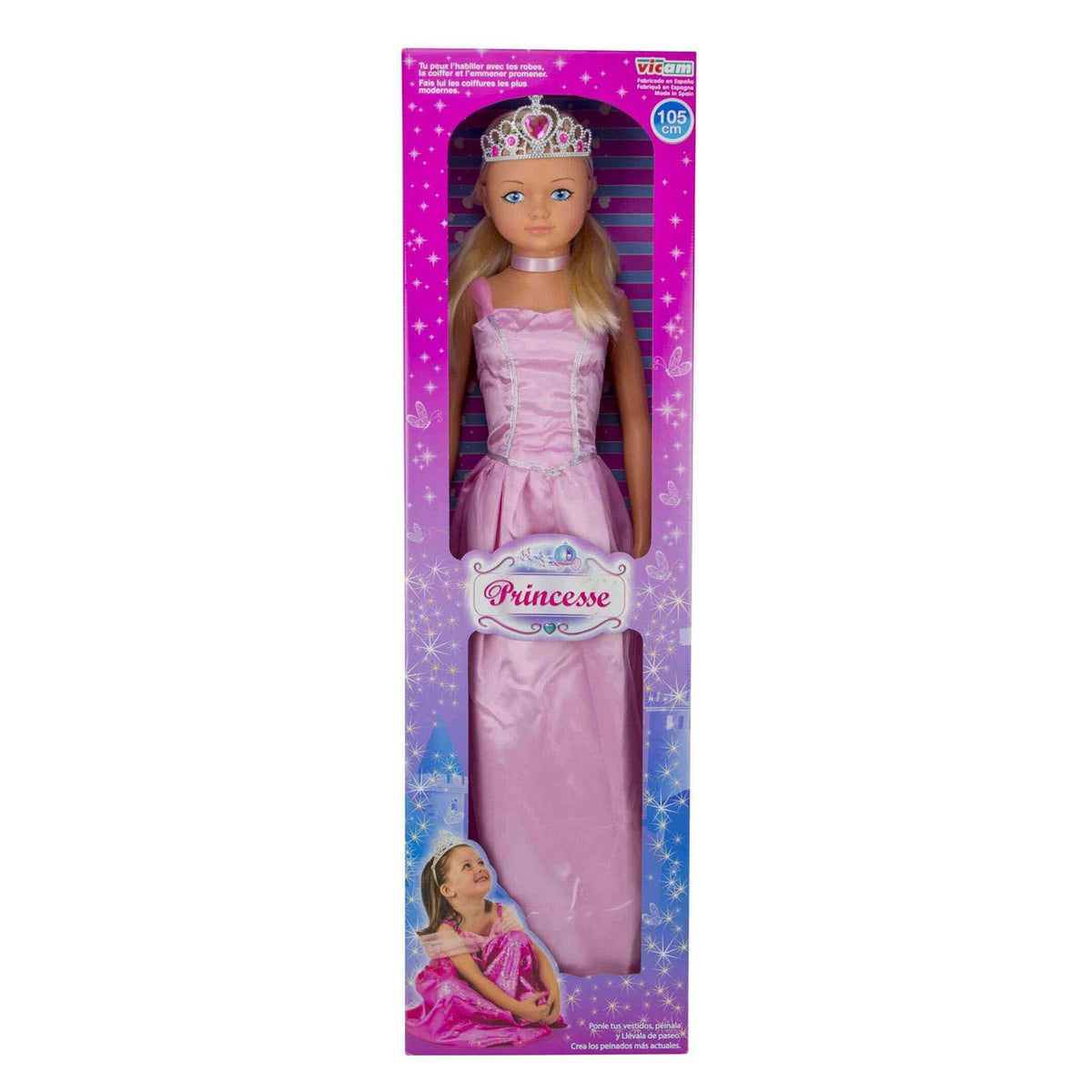 XL prinsessedukke 105 cm
