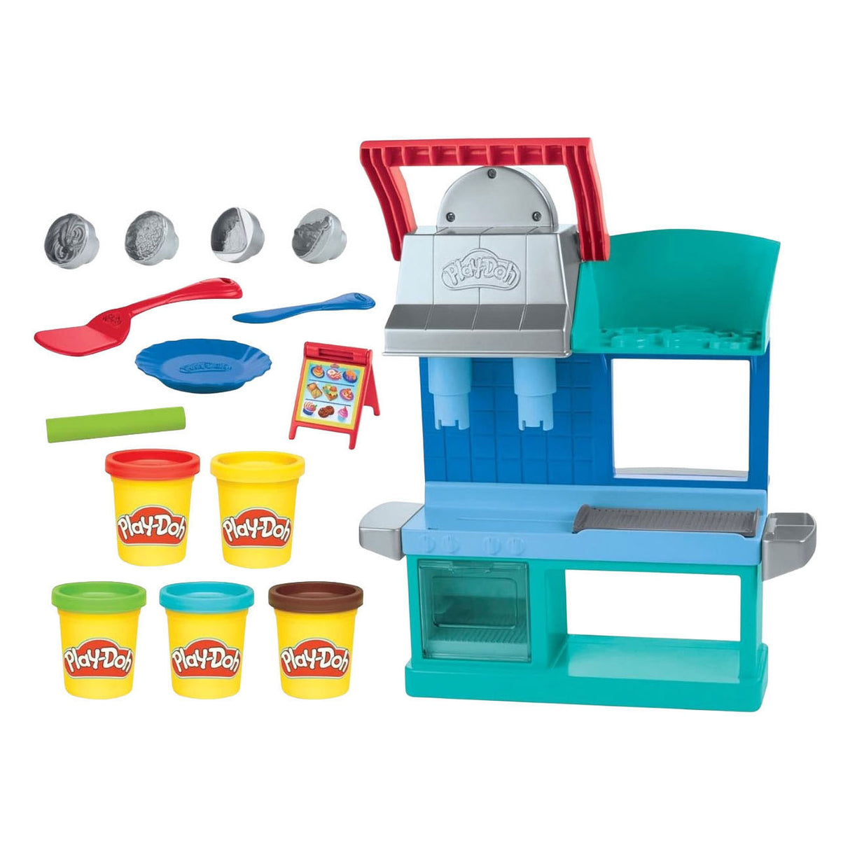 Play-doh køkken kreationer kokke travl restaurant - 5 lerpotter