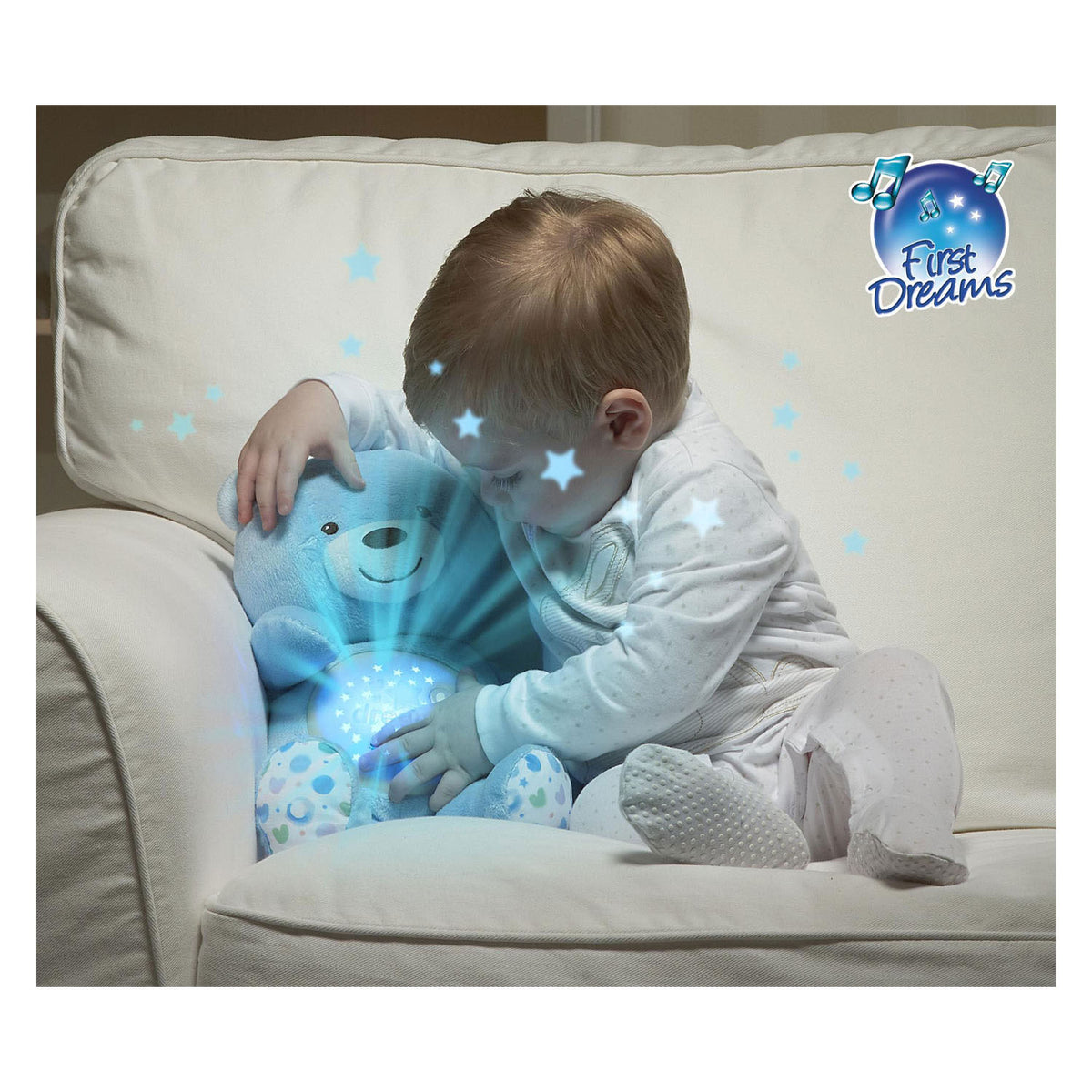 Chicco kramme-projektor baby bear first dreams blue
