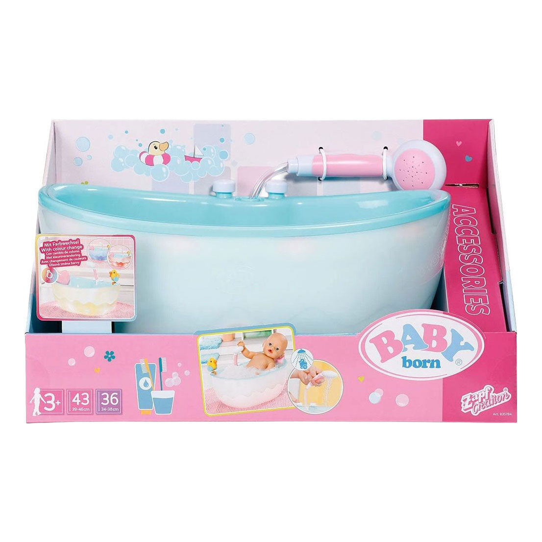 Zapf creation baby born bad med lys og lyd