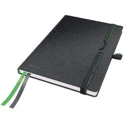 Leitz komplet A5 analog notesbog linet - med hardcover - elastisk lukning - sort