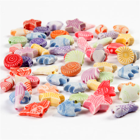 Creativ firma pastelblanding, str. 9-12 mm, hulstørrelse 1,2 mm, ca. 380 stk, 110 g, 175 ml 1 æske