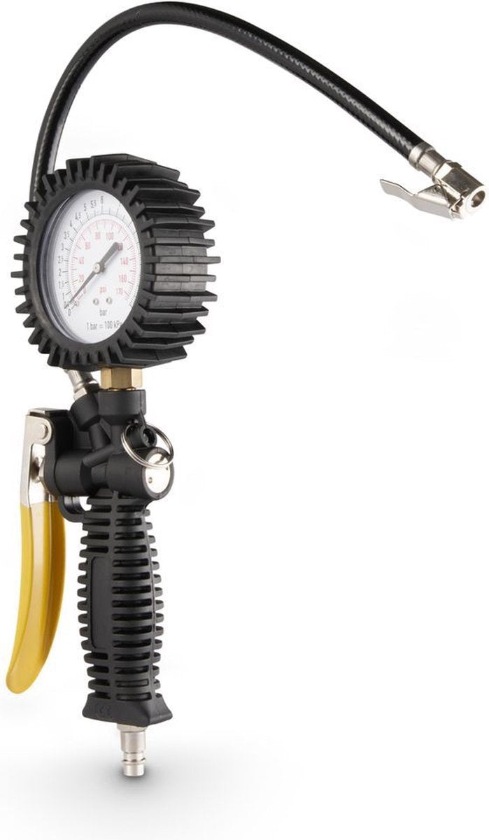Powerplus powair0102 pneumatisk dækpumpepistol - max. tryk: 8bar - inkl. manometer