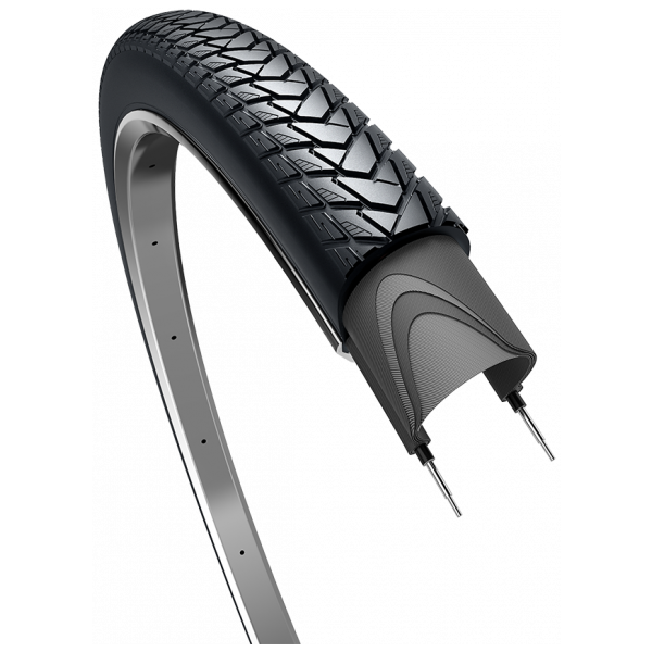 Edge Tire Traveler Basic 28 x 1,60 42-622 - Sort med refleksion