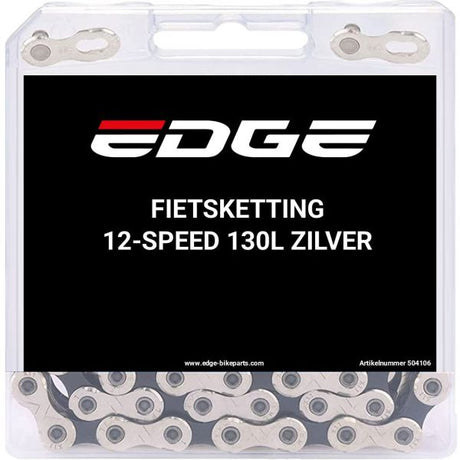 Edge cykelkæde 12 speed chn-006 med 130 led - sølv