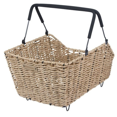 Basil cykelkurv cento rattan look multisystem 40 x 25 x 12 cm - søgræs