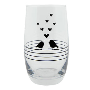 Clayre eef drikkeglas fugle 320ml