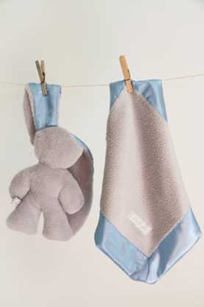 Snuggle bunny gray with blue ears. 26