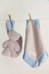 Snuggle bunny gray with blue ears. 26