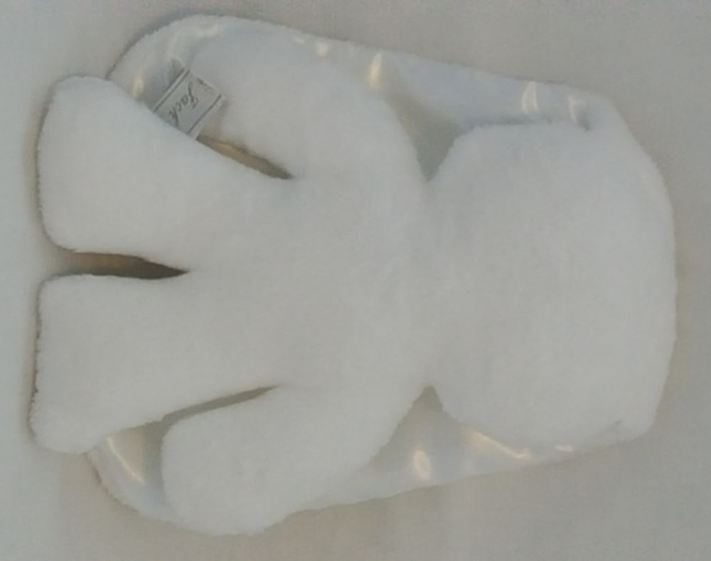 Snuggle bunny hvid med hvide ører. 26 cm