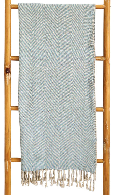 House of nature plaid mansay genbrugsbomuld 150x125cm