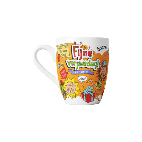 Paperdreams cartoonmok - fijne verjaardag - keramiek 440ml