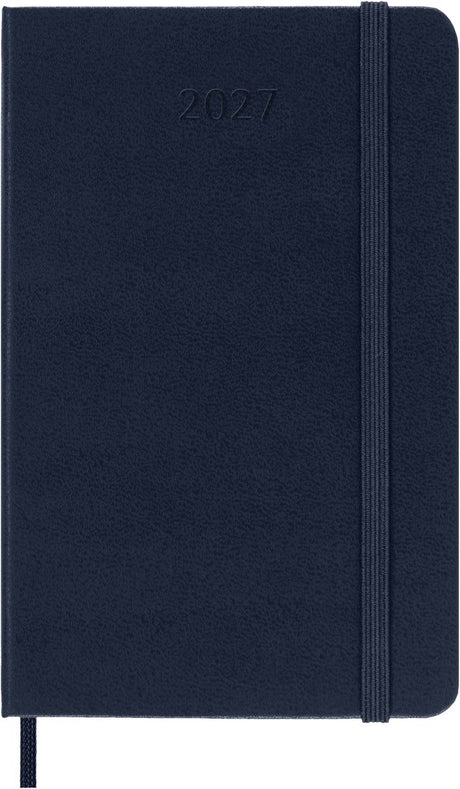 Moleskine 12 måneders dagbog - 2027 - ugentlig - lomme - hårdt omslag - safirblå