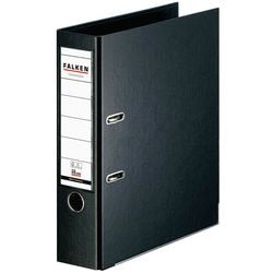 Ordner falken chromocolor a4 80 mm pp (polypropylen) sort 2-ring 1 stk.