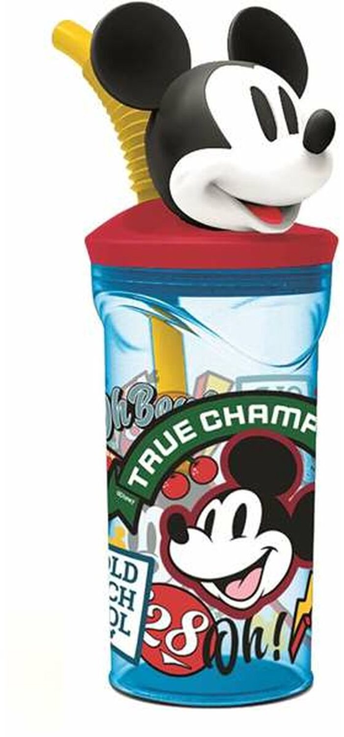 Mickey mouse beker met rietje true champions 360 ml
