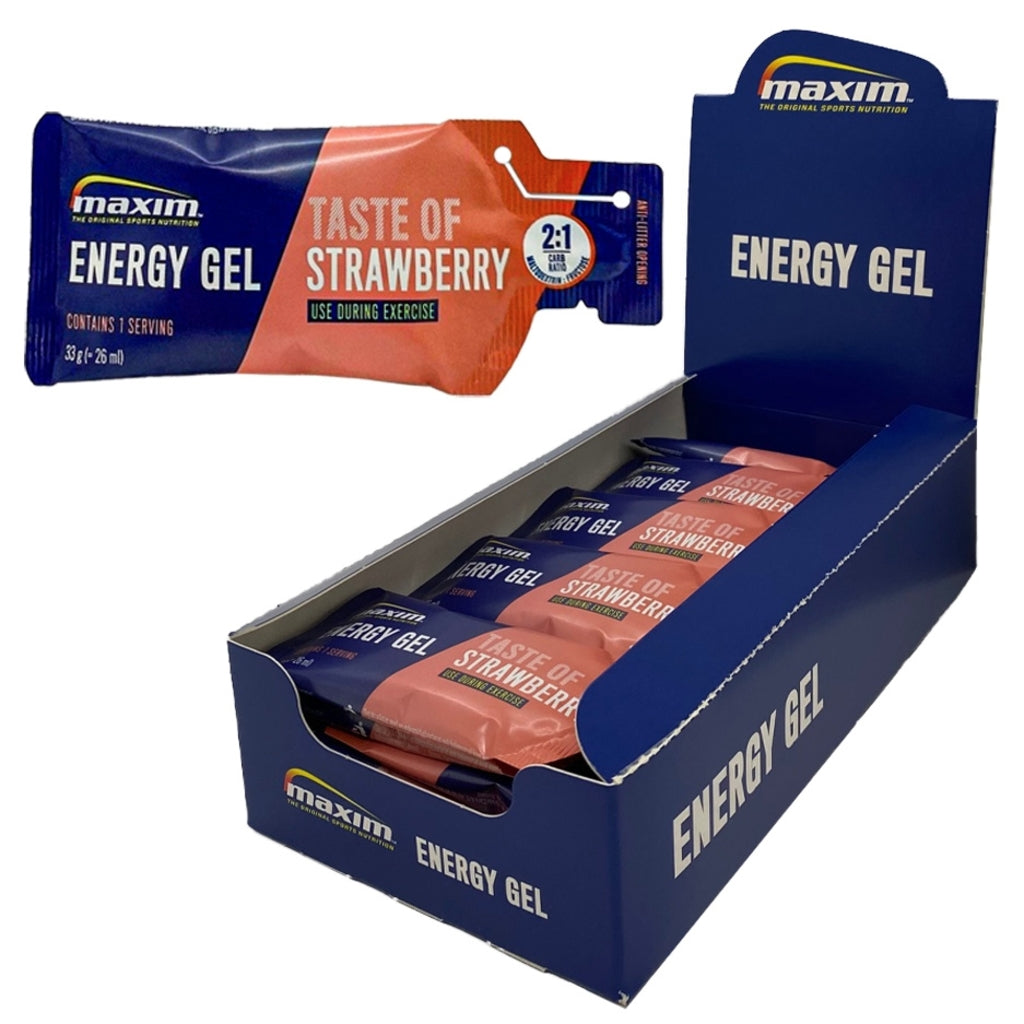 Maxim energy gel jordbær 33gr ds a 25