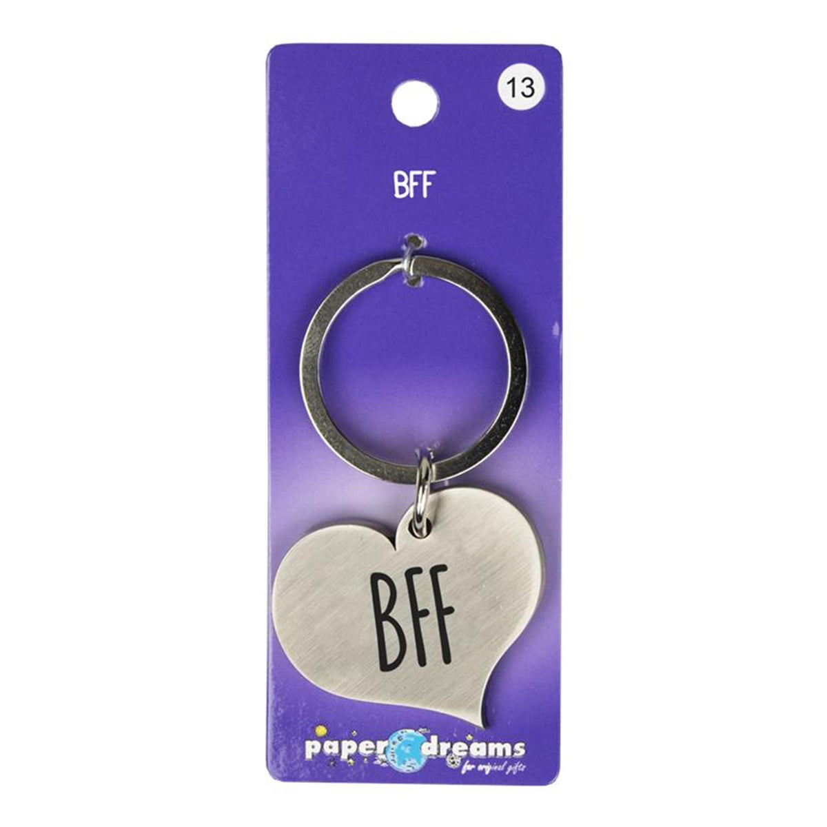 Paperdreams hjerte nøglering - bff hjerte nøglering - bff