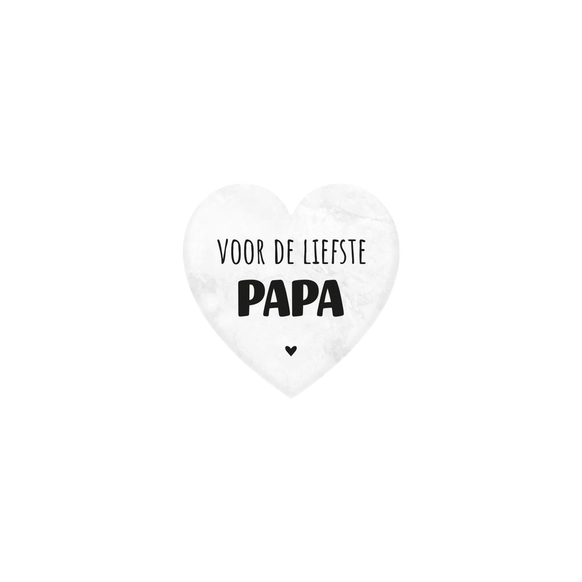 Paperdreams marmeren hartje - papa- 5x5cm