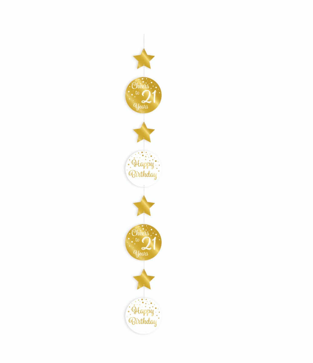 Paperdreams hængende guirlande guld hvid - 21