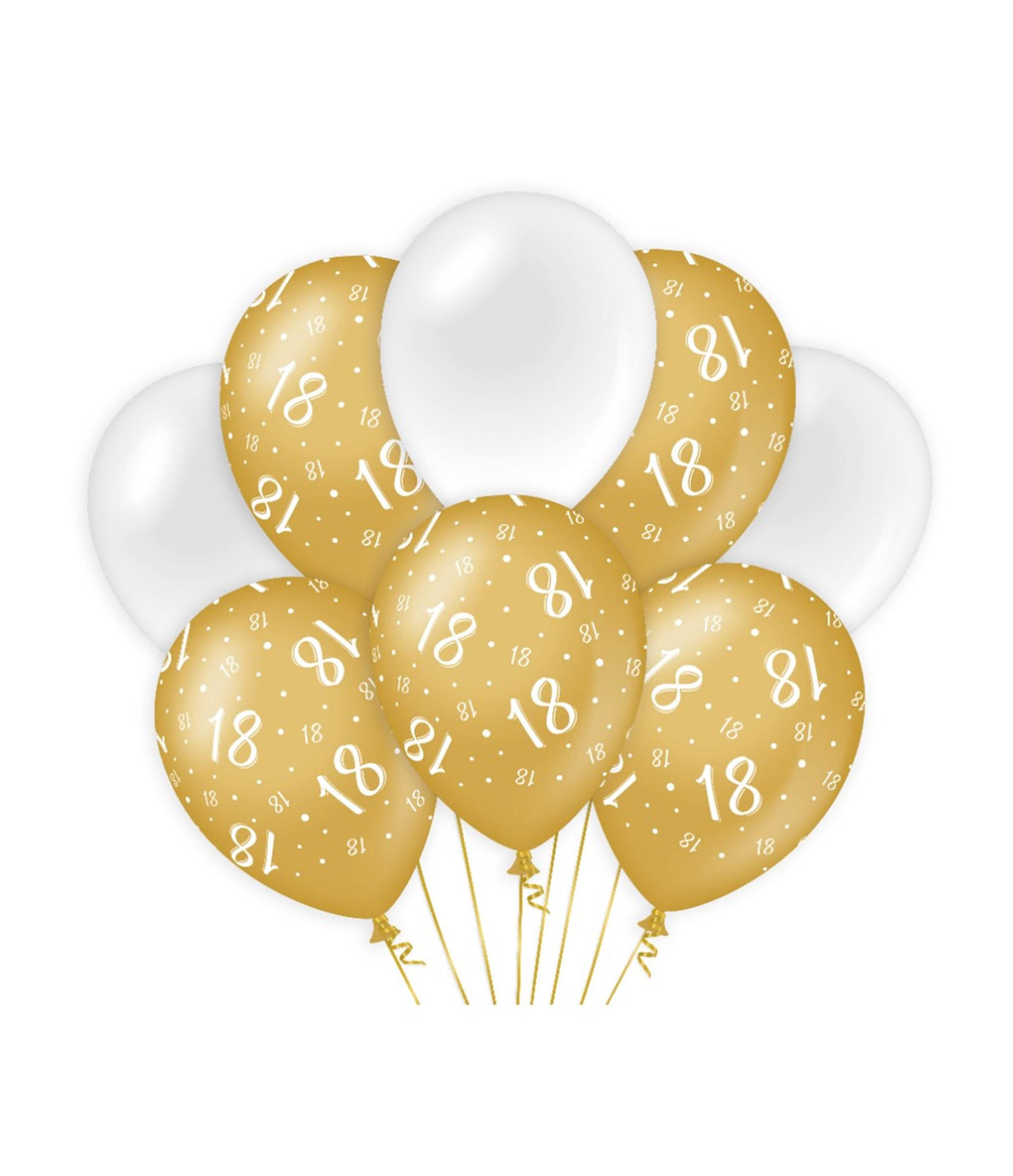 Paperdreams dekorationsballoner guld hvid - 18