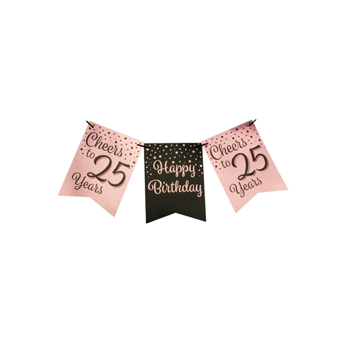 Paperdreams flag guirlande pink sort - 25