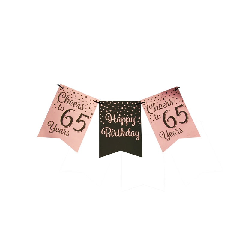 Paperdreams flag guirlande pink sort - 65