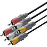 Scanpart tilslutningskabel 3tulp(m)-(m) 2,5m