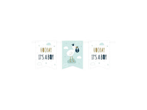 Paperdreams flag banner - nyfødt baby dreng