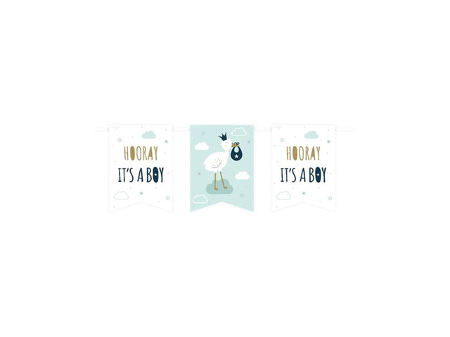 Paperdreams flag banner - nyfødt baby dreng