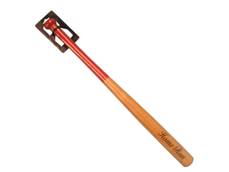 Engelhart baseballbat rødt naturligt træ