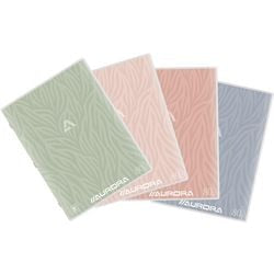 Øvelsesbog aurora pt18l a4 80g m2 lined rød margin assorteret