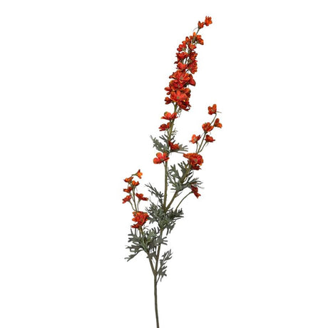 Roberts kollektion kunstig blomst delphinium gren 85cm orange